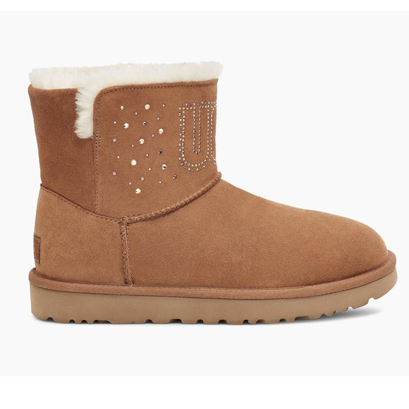 Ugg Classic Gem Mini Boot in Chestnut - Picture 2 of 15